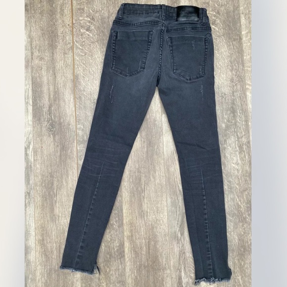 One Teaspoon Black Freebird II Distressed Dark Fantasy Step Hem 26 - Picture 5 of 6